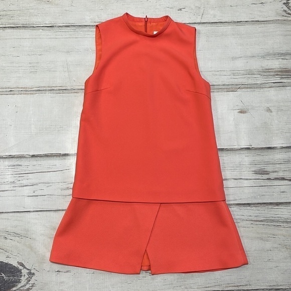 Finders Keepers Dress Coral Orange High Neck Split Front Size Medium - Picture 7 of 13